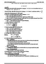 Đề cương ôn tập môn Toán lớp 8 - Học kì 2